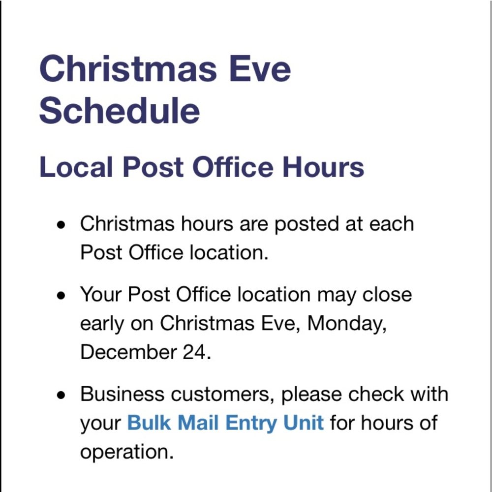 Holiday shipping & cut off for Christmas season.